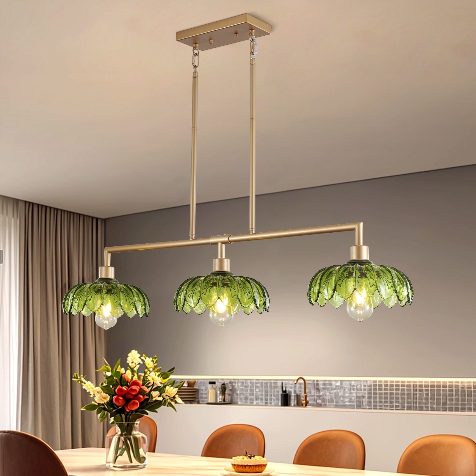 Minimalist Meets Sophisticated: A Deep Dive into the Komilight 3-Light Glass Shade Island Light