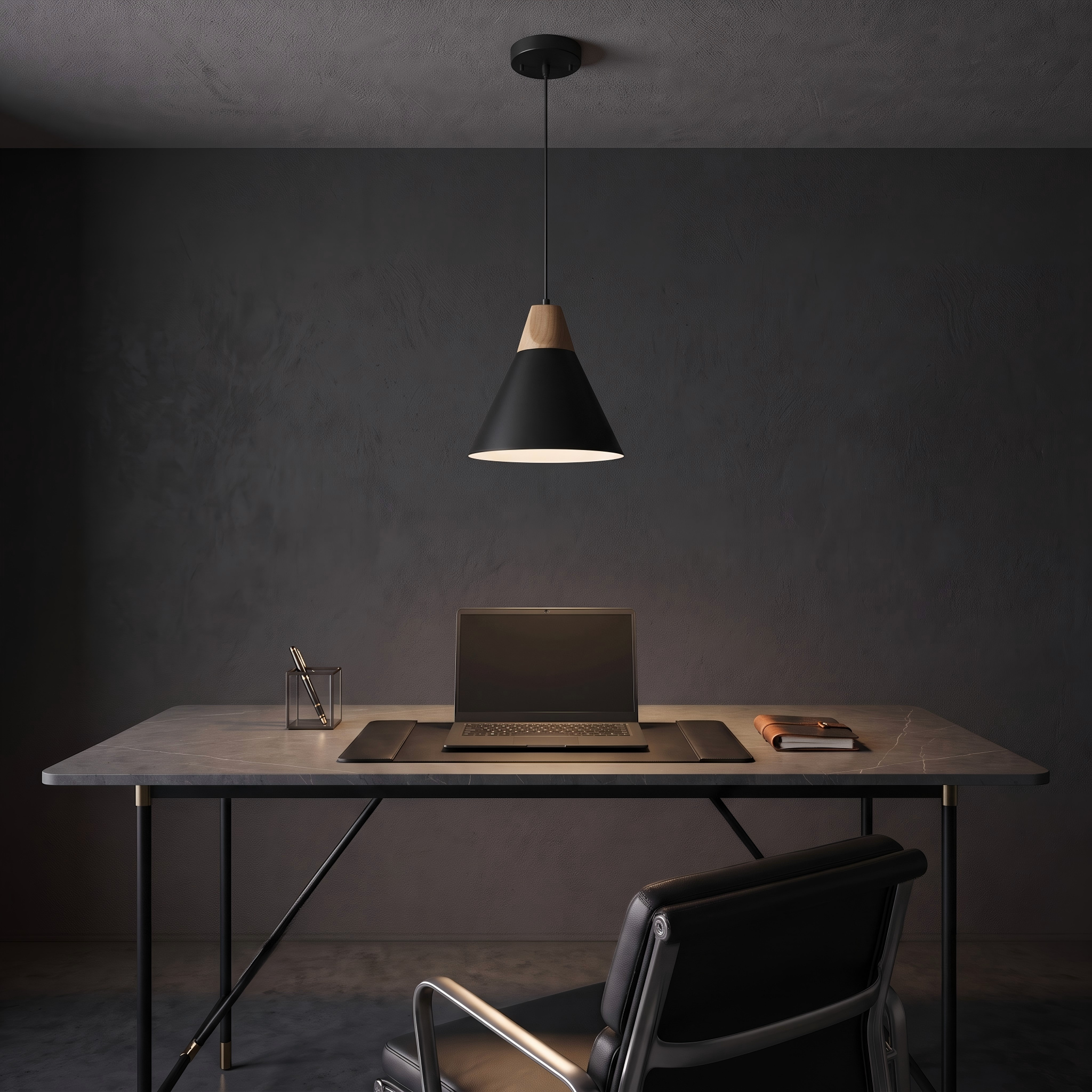 Modern American Style: Elevate Your Space with a Sleek Black Pendant