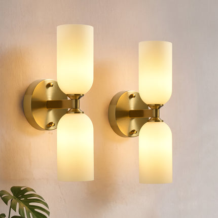 2-Pack 2-Light Brass Wall Sconces