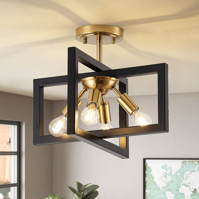 Ceiling Light Iron Geometric 4-Light