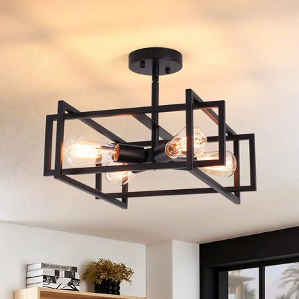 Ceiling Light Cube Frame 4-Light