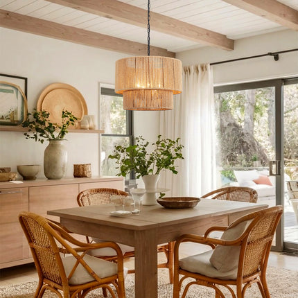 Chandelier Hemp Rope Two Tier