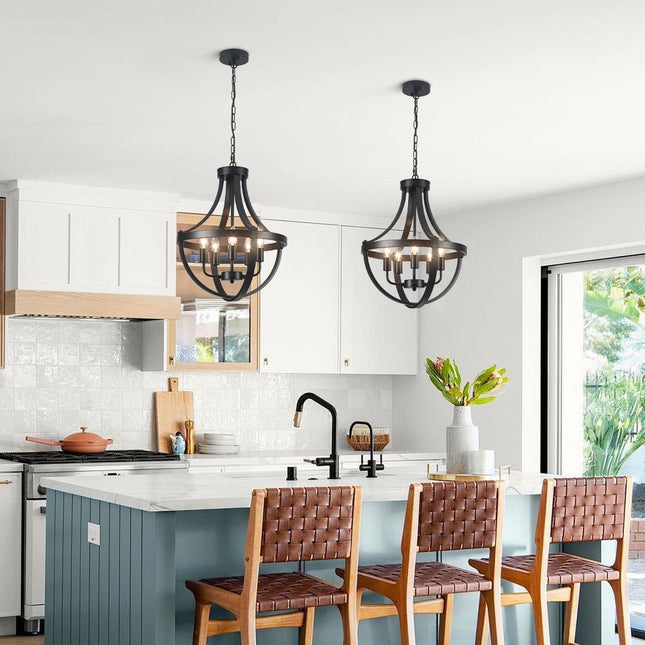 Chandelier Caged Metal Frame 5-Light
