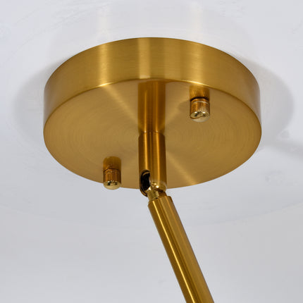 5-Light Antique Gold Capiz Shell Drum Chandelier
