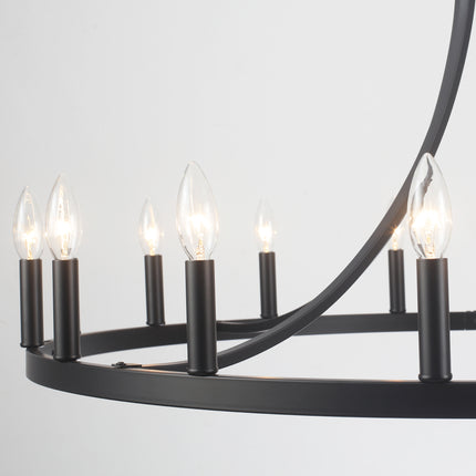 Chandelier Wagon Wheel 16-Light