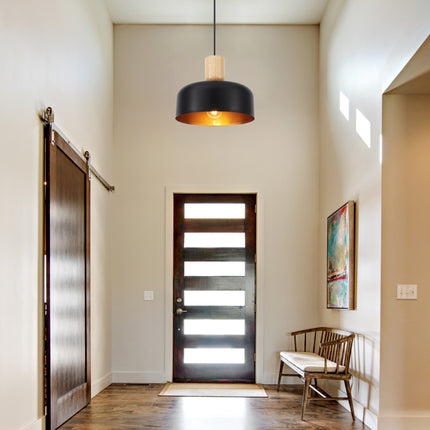 Pendant Light Dome Wooden
