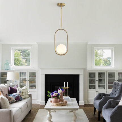 Minimalist Oval Brass Pendant