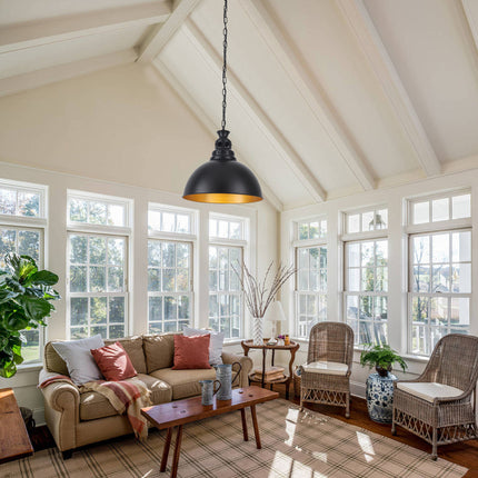Pendant Light Matte Black Dome