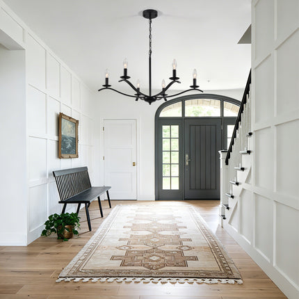 Classic Black 6-Arm Chandelier