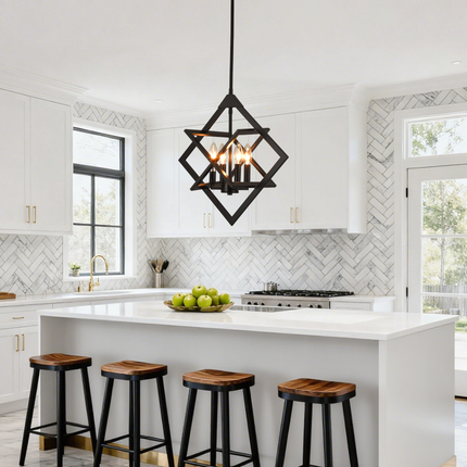 Modern Black Diamond Pendant Light