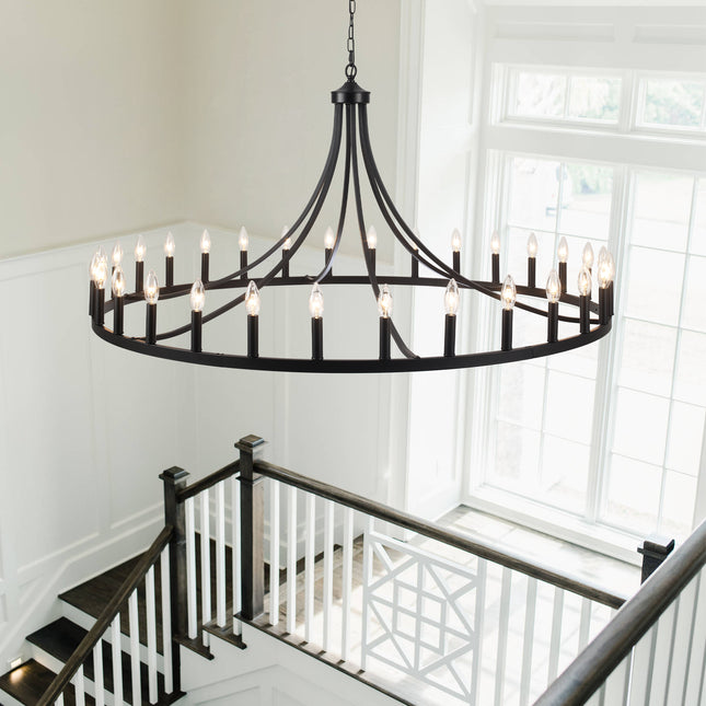 Chandelier Wagon Wheel 30-Light