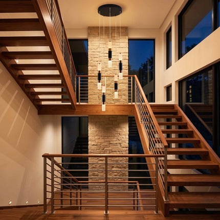 Modern 5-Light LED Cylinder Pendant Light
