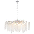 12-Light Matte Gold Crystal Branch Chandelier