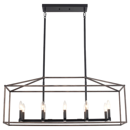 10-Light Black Linear Island Light