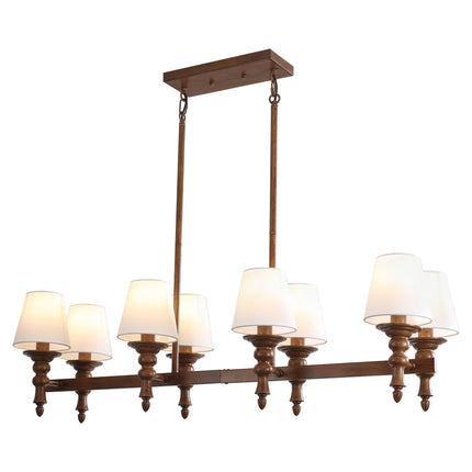 Black 8-Light Island Pendant Light