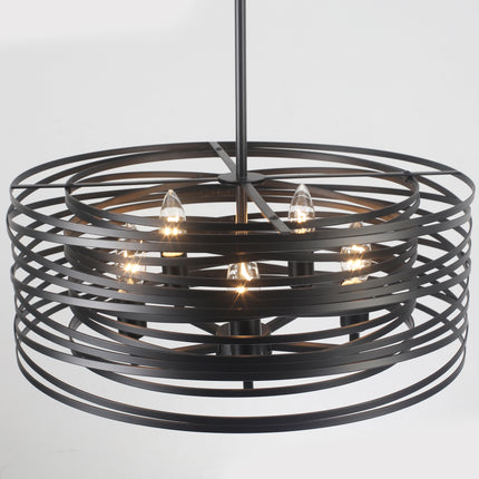 Chandelier Linear Nest Metal Cage 5-Light