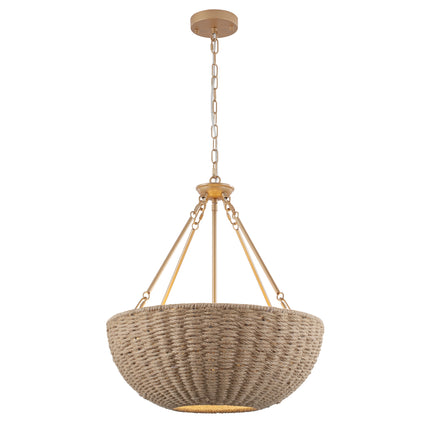 5-Light Hemp Rope Pendant Light