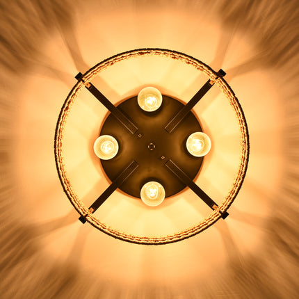 4-Light Woven Rope Ceiling Light 