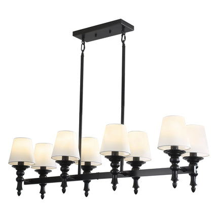 Black 8-Light Island Pendant Light