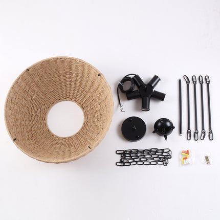 5-Light Hemp Rope Pendant Light