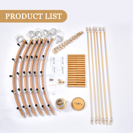 30-Light Matte Gold Rope Wagon Wheel Chandelier