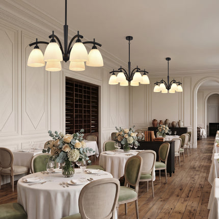 6-Light Black Dining Room Chandelier