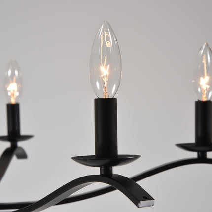 Classic Black 6-Arm Chandelier