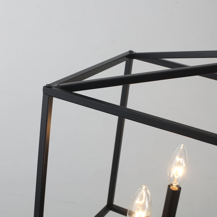 10-Light Black Linear Island Light