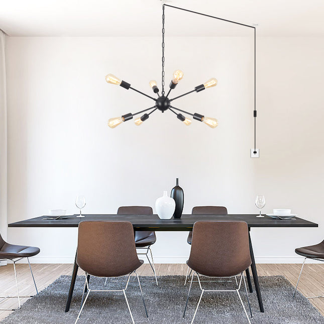 Chandelier Sputnik 8-Light Plug In