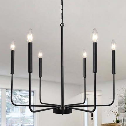 Chandelier Wrought Iron 6-Light