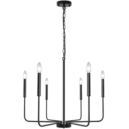 Chandelier Wrought Iron 6-Light