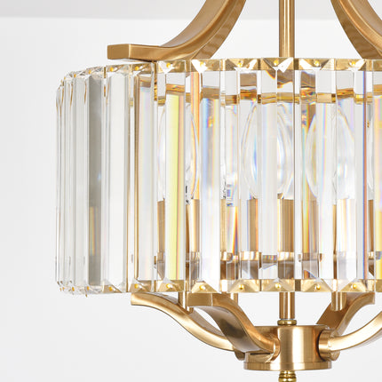 4-Light  Modern Copper Crystal Ceiling Light