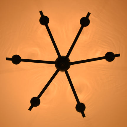 Classic Black 6-Arm Chandelier