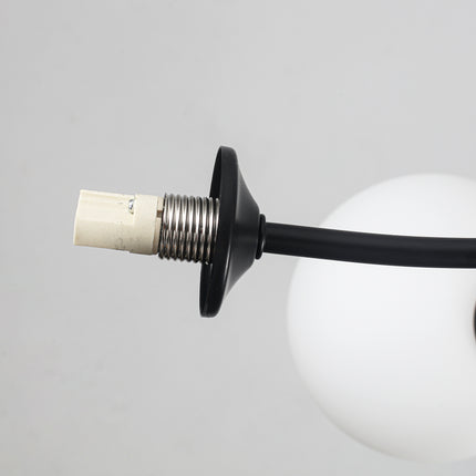 6-Light Matte Black Globe Chandelier