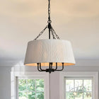 Boho-Inspired 5-Light Tapered Cotton String  Chandelier