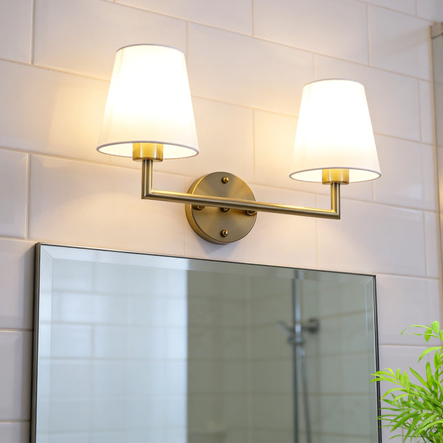 Wall Sconce Fabric Shade 2-Light