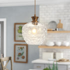 Pendant Light Rippled Glass Shade