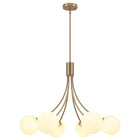 6-Light Matte Black Globe Chandelier