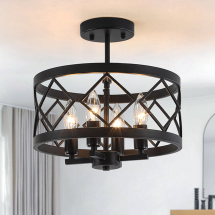 Ceiling Light Iron Candle 4-Light