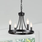 Chandelier Wagon Wheel 4-Light