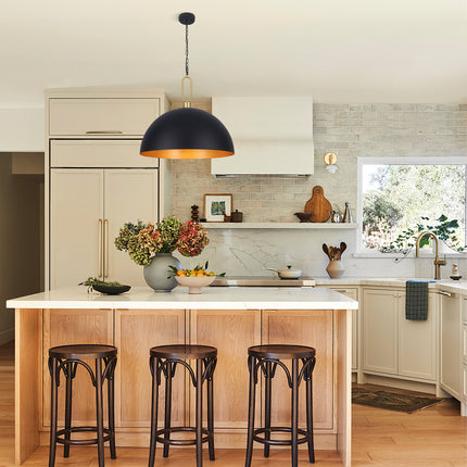 Pendant Light Gold Ring Dome 600mm