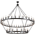 Chandelier Candle Wagon Wheel 36+18-Light