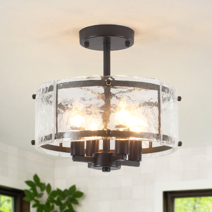 Ceiling Light Glass Shade 4-Light