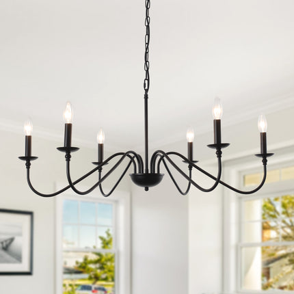 Chandelier Iron Candelabra 6-Light