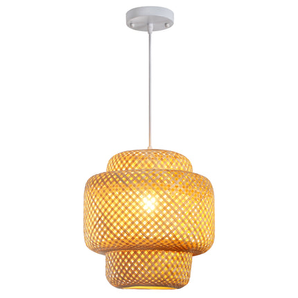 Pendant Light Rattan Transitional