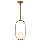 Minimalist Oval Brass Pendant
