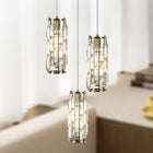 Tiered 3-Light Gold Crystal Pendant