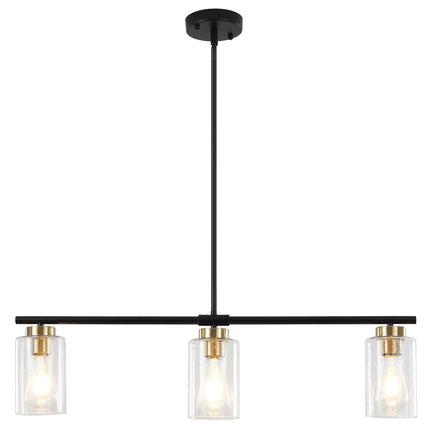 3-Light Brass Kitchen Island Pendant Light