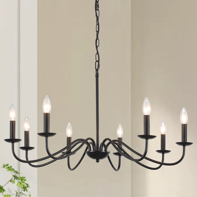 Chandelier Iron Farmhouse 8-Light
