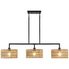 3-Light Woven Rattan Island Pendant